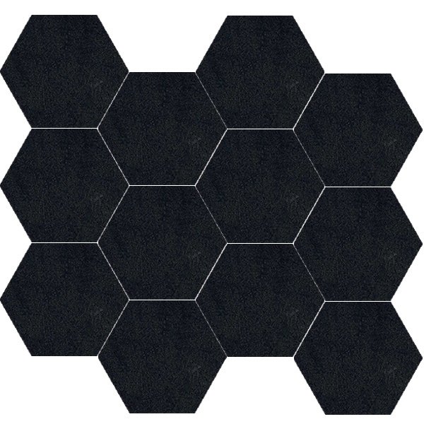 Bloom Secrete Black Hexagon Mosaic