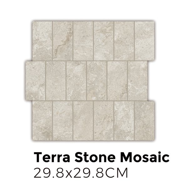 TerraStone Ivory Mosaic 29.8x29.8 Surfacetec